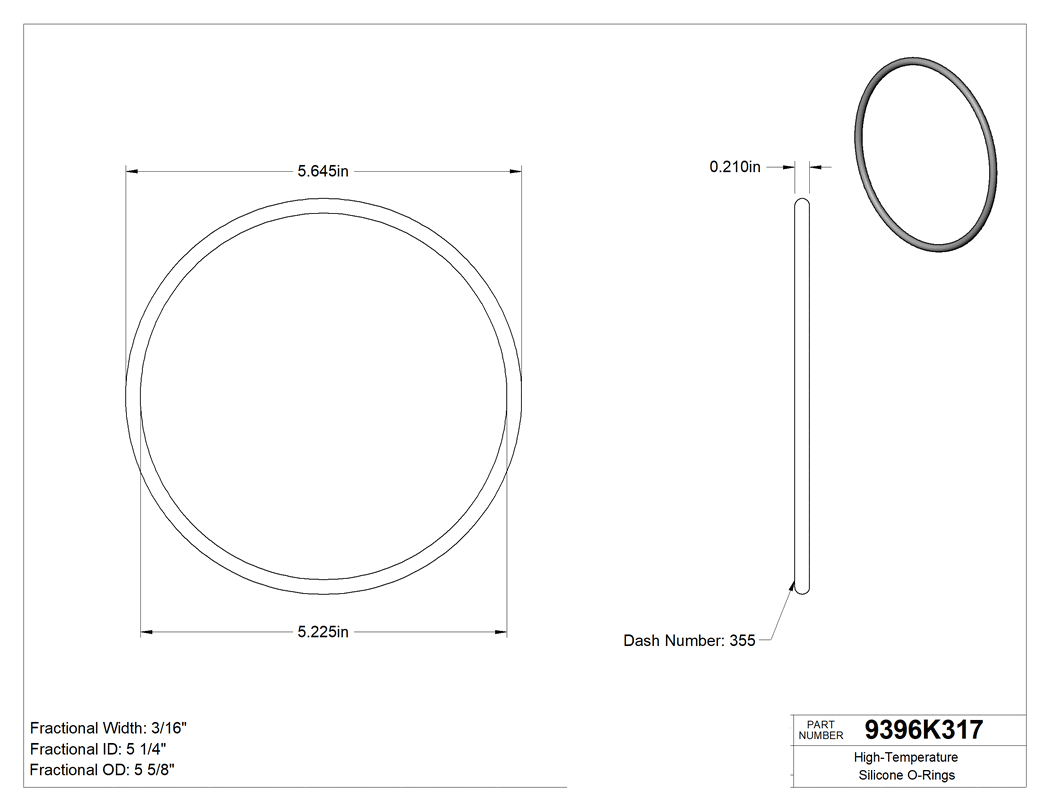 Technical drawing - 9396K317